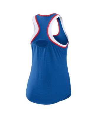 Women's Royal Kansas Jayhawks Open Hole Razorback Tank Top