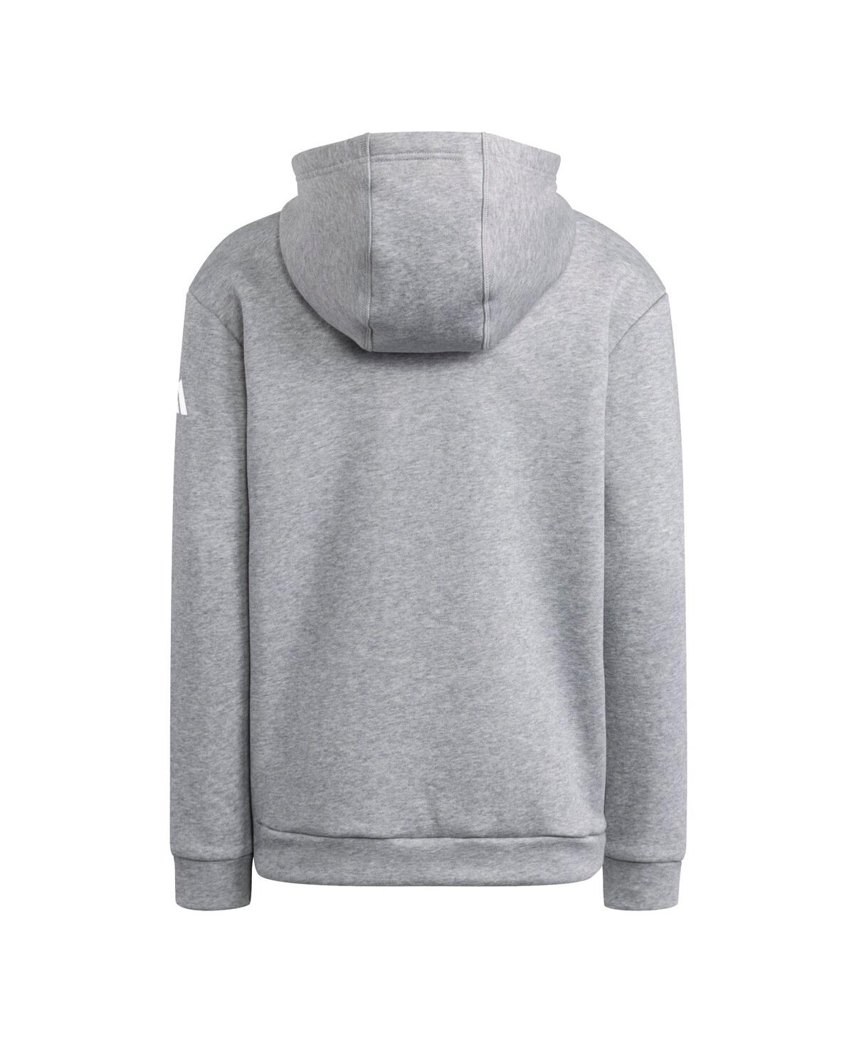 Adidas Originals Big Boys And Girls Heather Gray Miami Hurricanes Puffed Out Pullover Hoodie In Gray