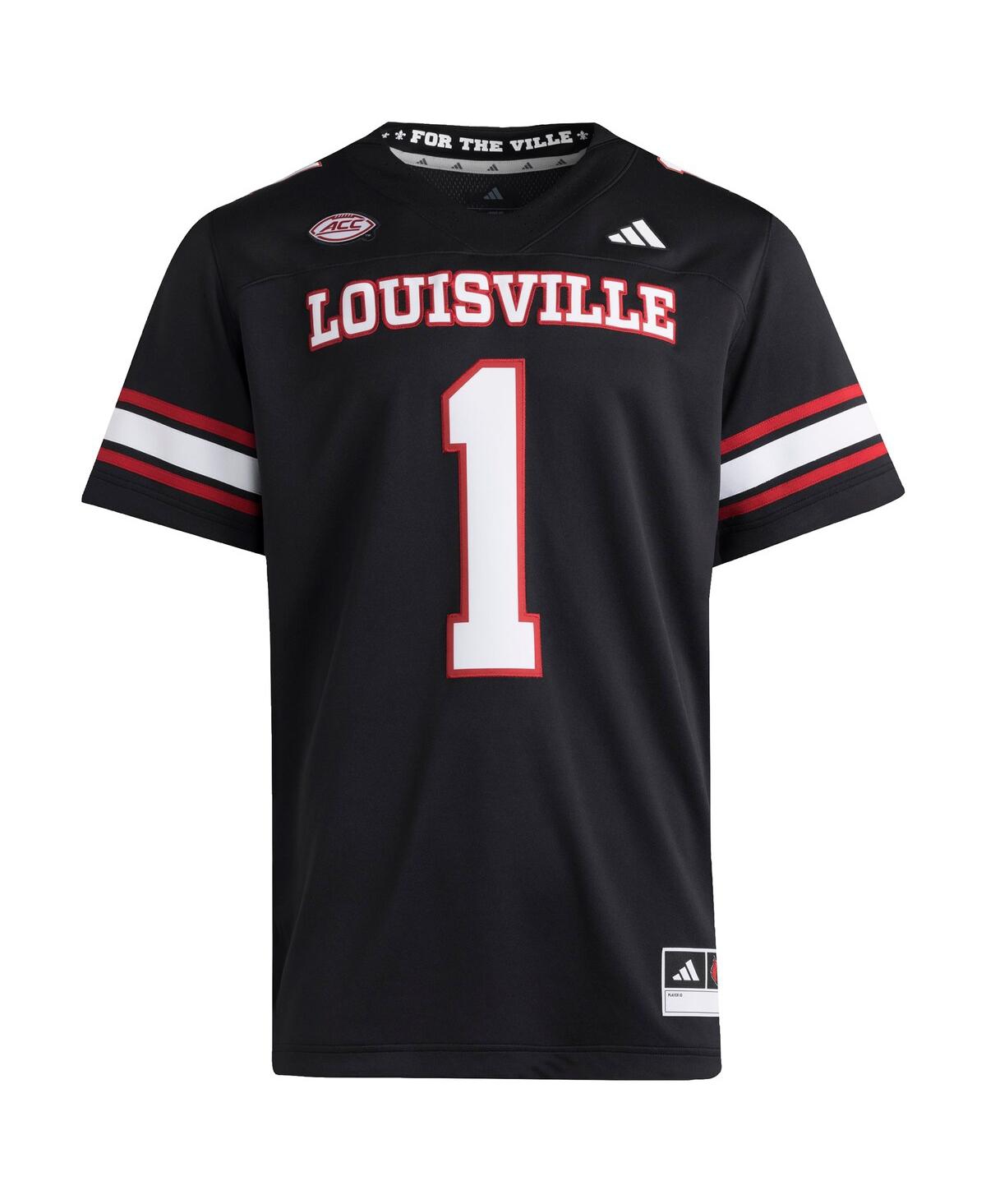 Adidas Men's 1 Black Louisville Cardinals Premier Strategy Jersey