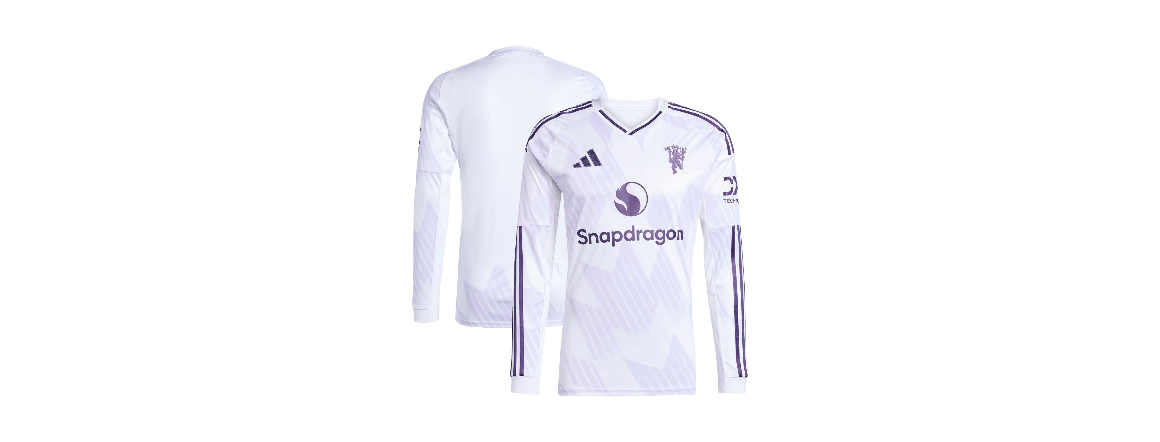 Adidas Men's White Manchester United 2025/26 Away Replica Long Sleeve Jersey