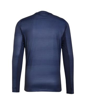 Men's Blue Real Madrid 2025/26 Away Authentic Long Sleeve Jersey