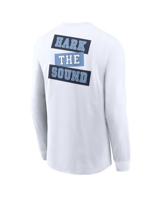 Men's White North Carolina Tar Heels Two-Hit Classic Location Long Sleeve T-Shirt