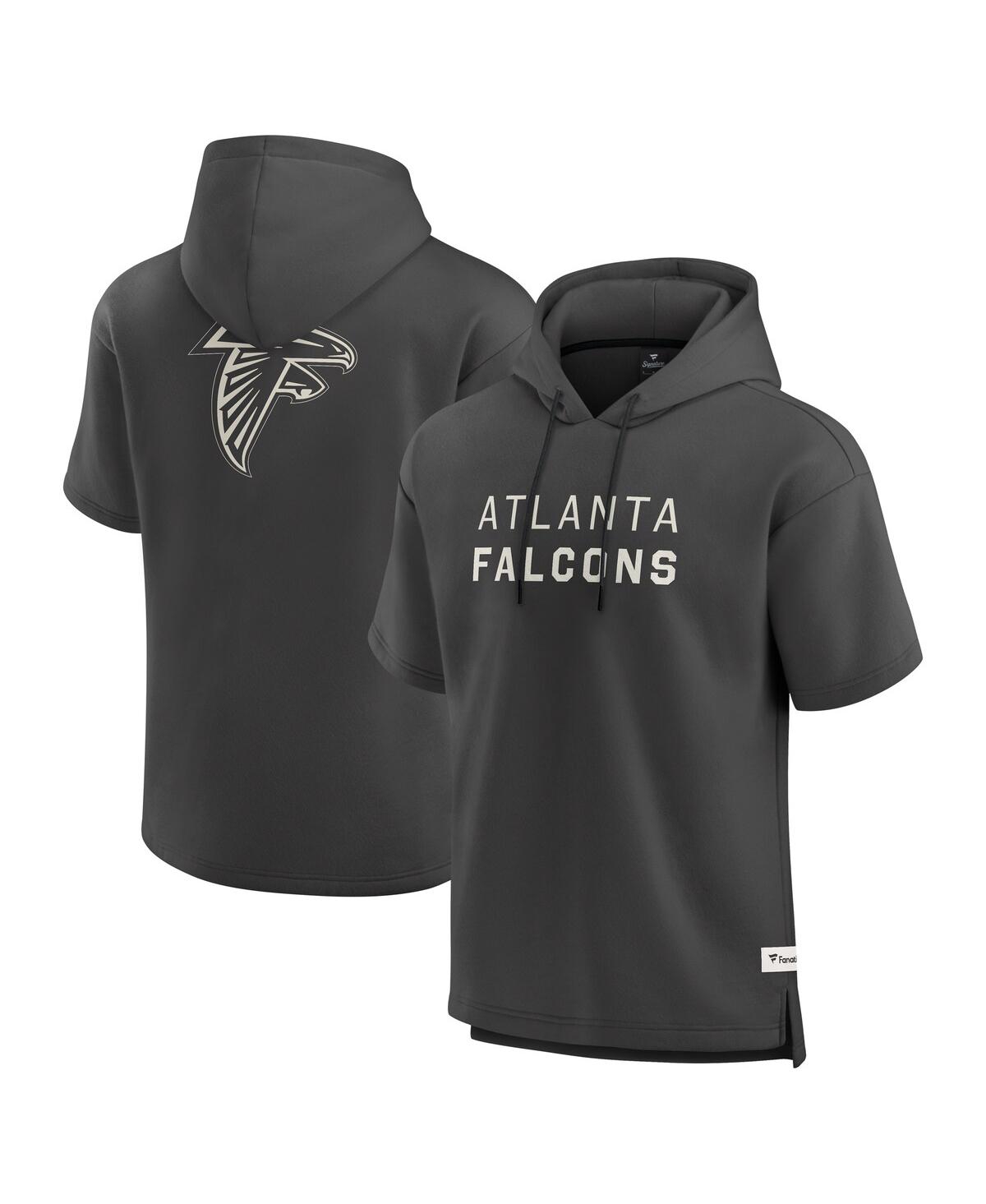 Fanatics Men's Charcoal Atlanta Falcons Elements Future Ground Lettering Short Sleeve Pullover Hoodie