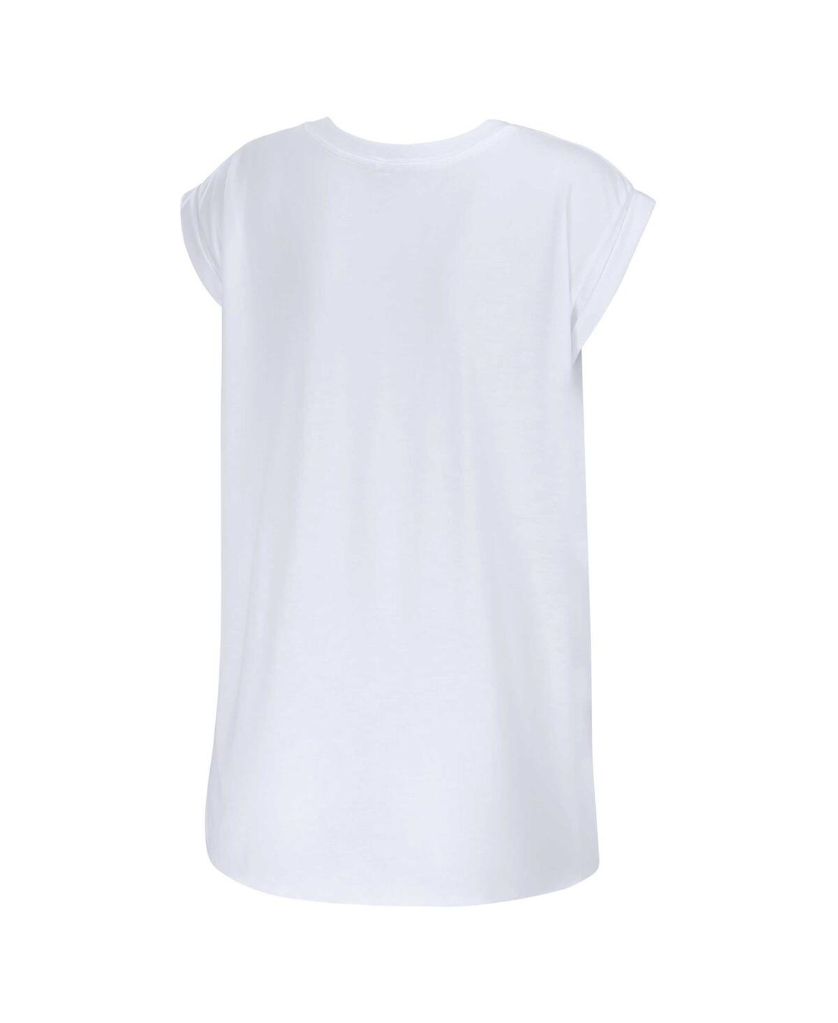 Wear By Erin Andrews Women's White Miami Dolphins Checker Muscle Tank Top In White