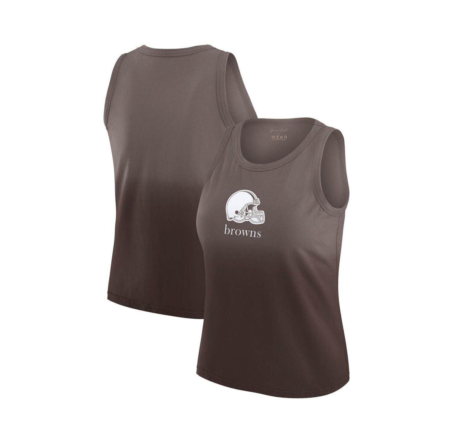 Women's x Gracie Hunt Brown Cleveland Browns Ombre Tank Top