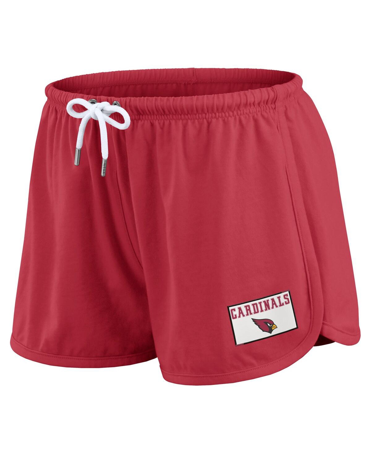 Wear by Erin Andrews Women's Cardinal Arizona Cardinals Heavy Rugby Jersey Long Sleeve T-Shirt Shorts Lounge Set