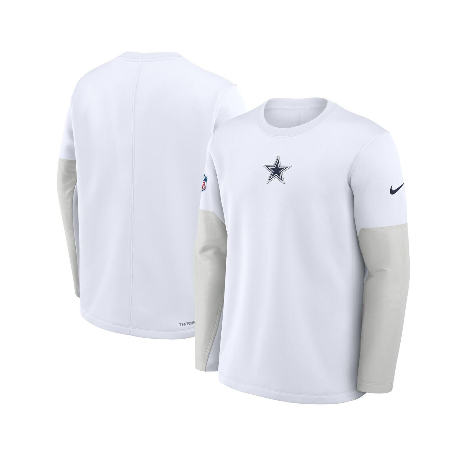 Men's White Dallas Cowboys Sideline Scripted to Win Performance Long Sleeve T-Shirt
