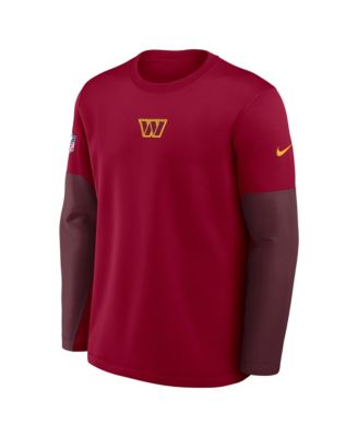 Men's Burgundy Washington Commanders Sideline Scripted to Win Performance Long Sleeve T-Shirt
