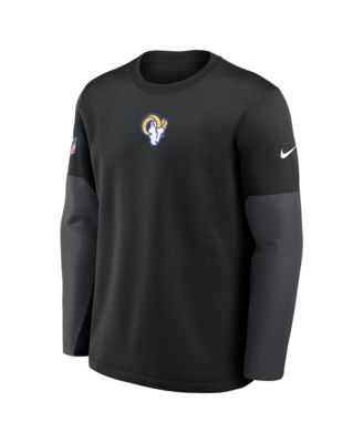 Men's Black Los Angeles Rams Sideline Scripted to Win Performance Long Sleeve T-Shirt