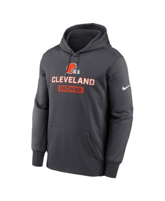 Men's Anthracite Cleveland Browns Toss Sweep Performance Pullover Hoodie