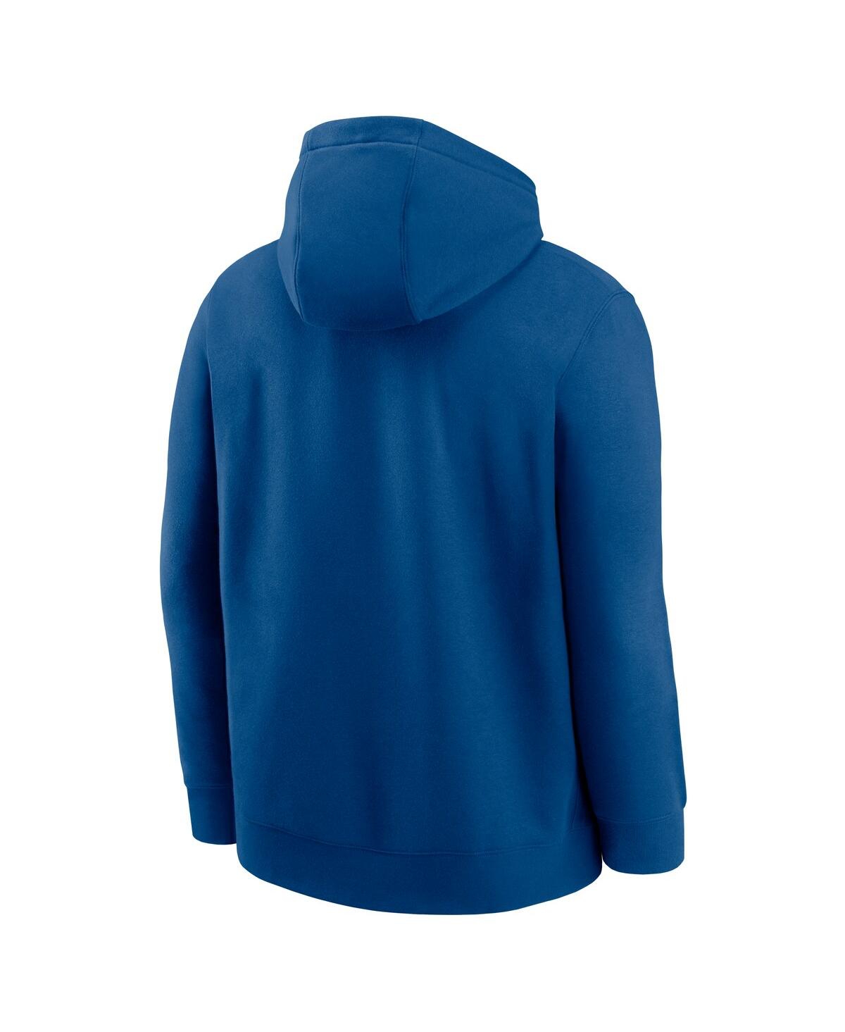 Nike Men's Royal Indianapolis Colts Busted Play Club Fleece Pullover Hoodie