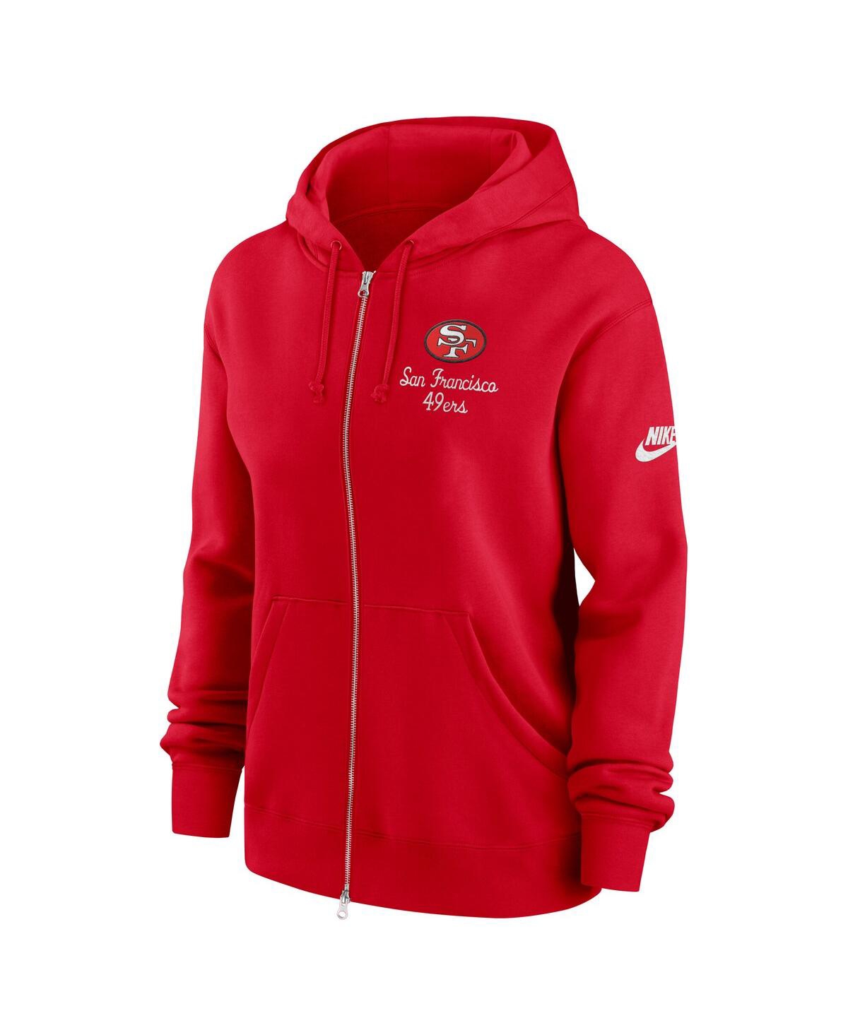 Nike Women's Scarlet San Francisco 49ers Phoenix Rewind Full-Zip Hoodie