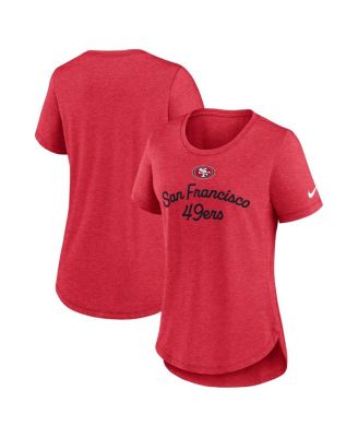 Nike - Women's Scarlet San Francisco 49ers Script Tri-Blend T-Shirt