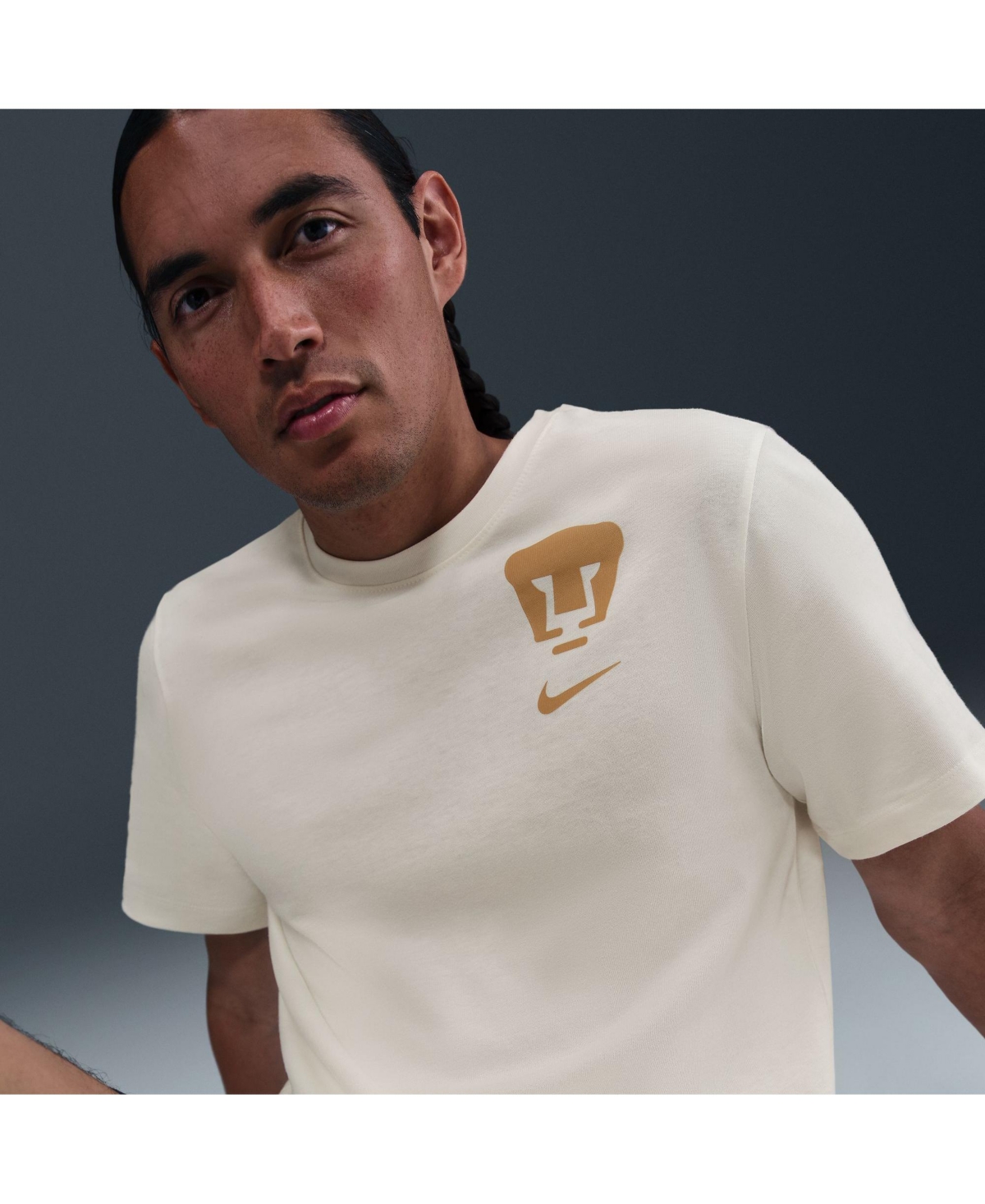 Nike Men's Cream Pumas Crest T-shirt In Neutral