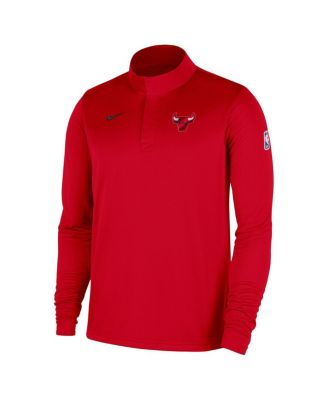 Men's Red Chicago Bulls 2025/26 Authentic Coaches Quarter-Zip Dri-Fit Top