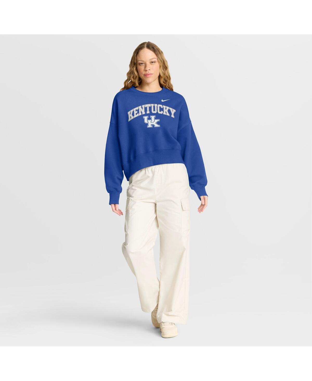 Nike Women's Royal Kentucky Wildcats Oversized Phoenix Arch Pullover Sweatshirt
