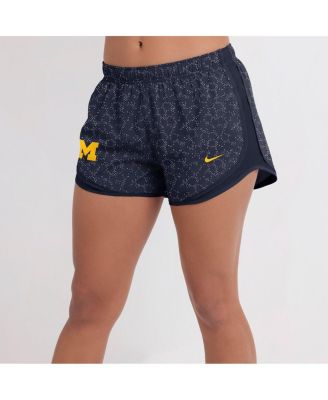 Nike - Women's Navy Michigan Wolverines Tempo Pattern Dri-FIT Shorts