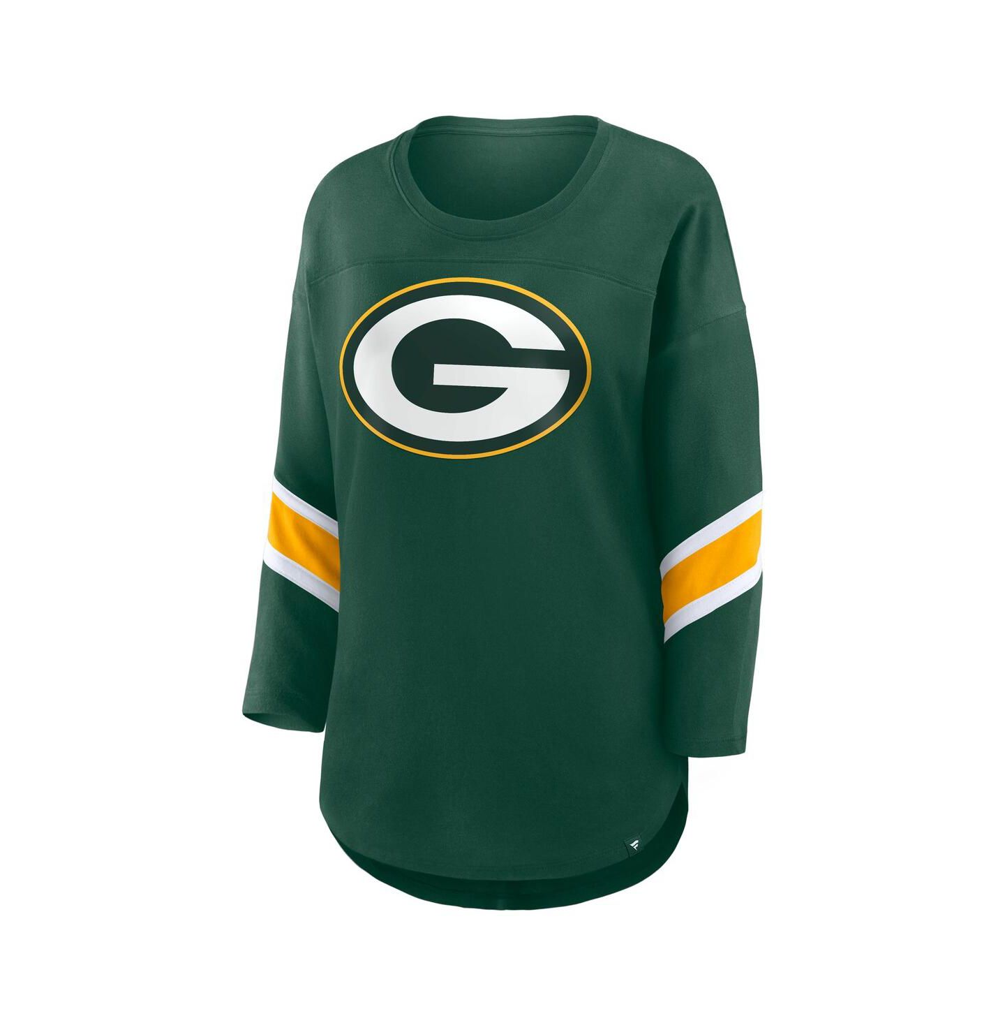 Женская футболка Fanatics Green Bay Packers Redzone 3/4-Sleeve — фото 3