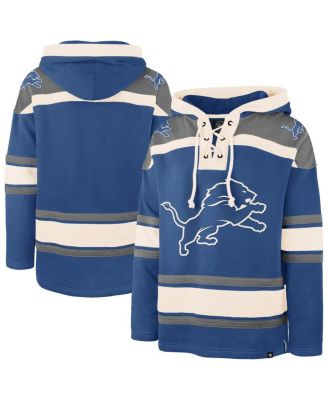 '47 Brand - Men's Blue Detroit Lions Superior Lacer Hoodie