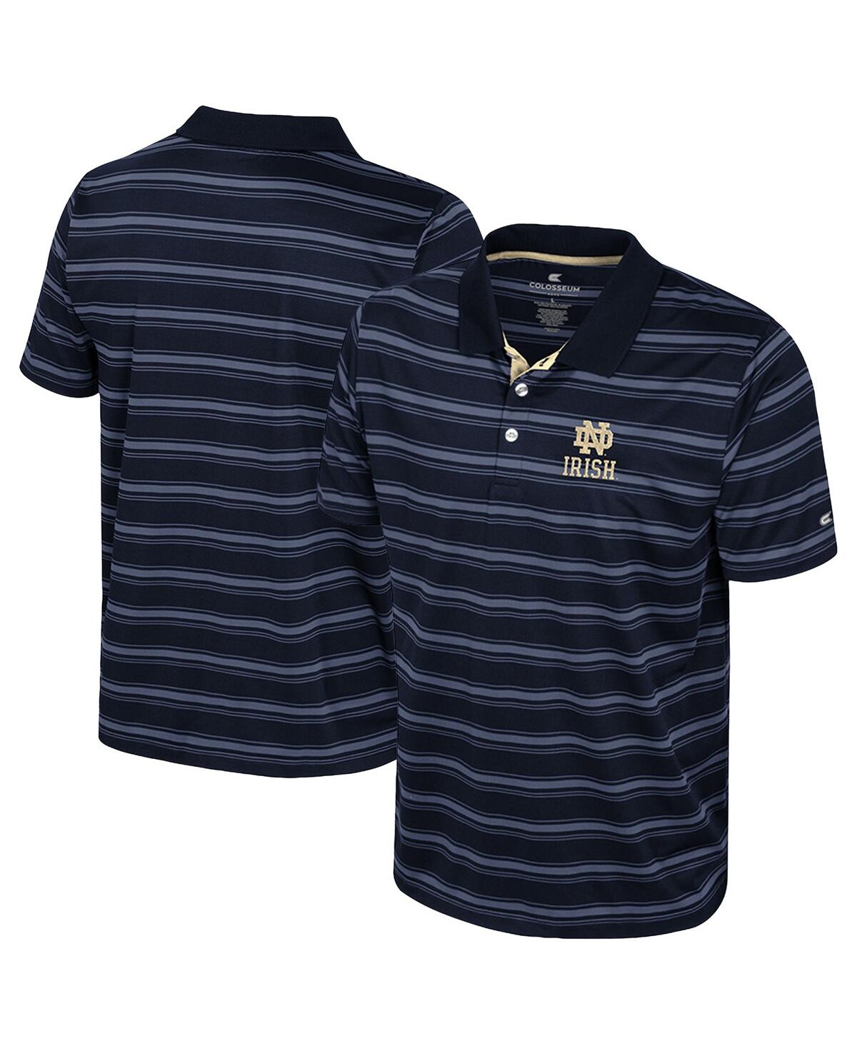 Colosseum Men's Navy Notre Dame Fighting Irish Milk Steak Polo Shirt