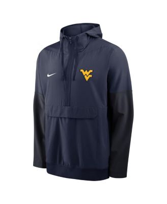 Men's Navy West Virginia Mountaineers Anorak Half-Zip Hoodie Jacket