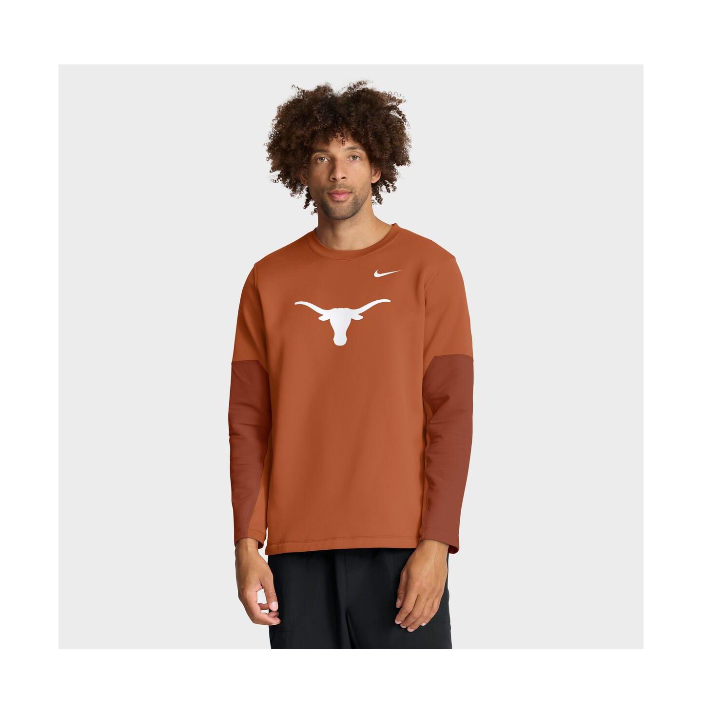 Мужская футболка Nike Texas Orange Texas Longhorns 2025 Sideline Coach Performance Long Sleeve — фото 1