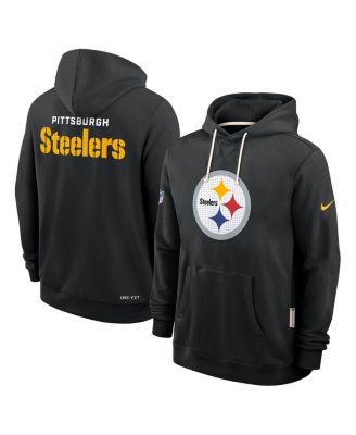 Men's Black Pittsburgh Steelers Sideline Standard Issue Initial Home Dri-FIT Hoodie