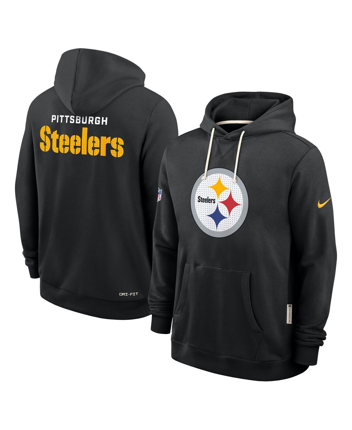 Nike Men's Black Pittsburgh Steelers Sideline Standard Issue Initial Home Dri-fit Hoodie