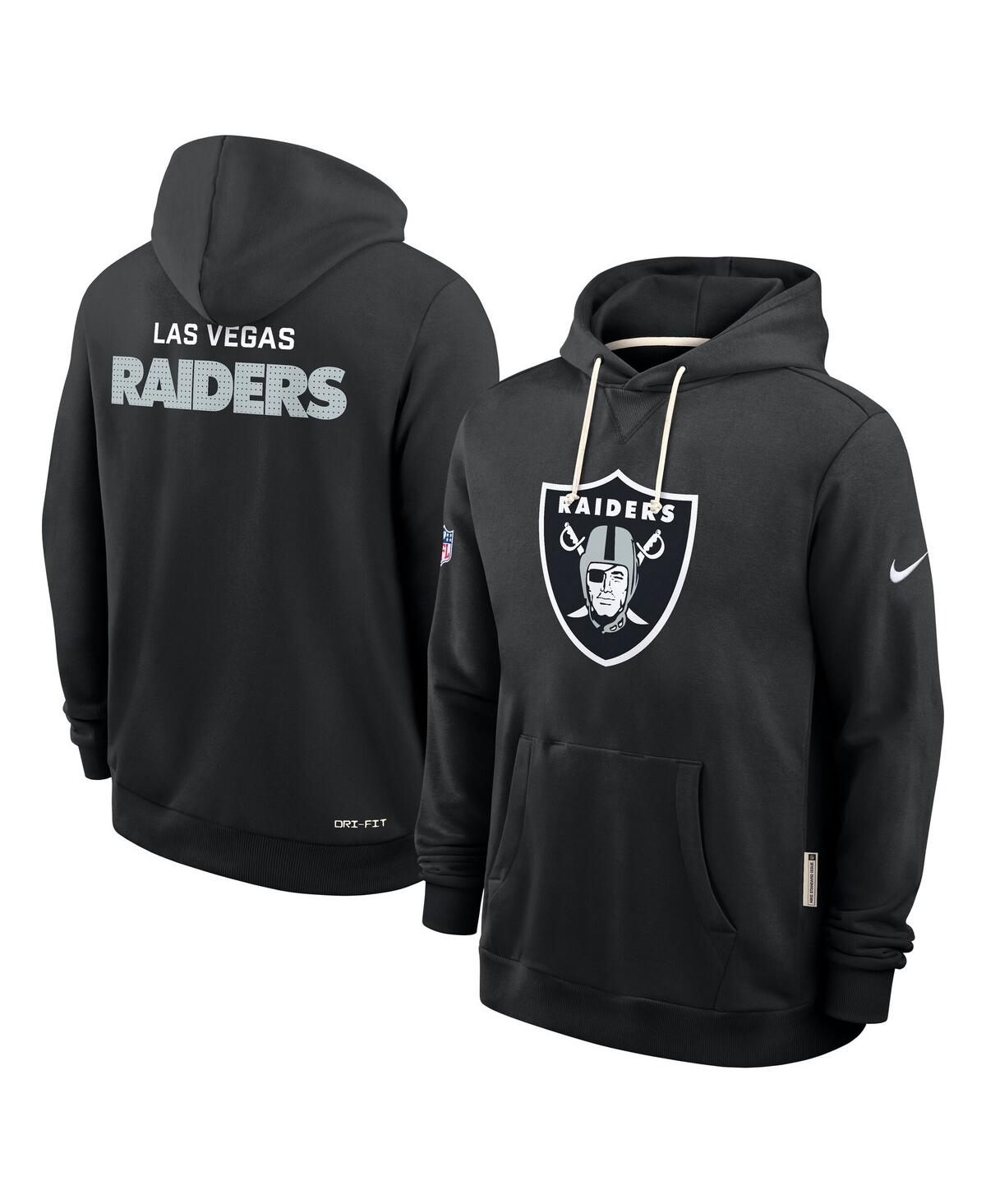 Nike Black Las Vegas Raiders Sideline Standard Issue Initial Home Dri-fit Hoodie In Black