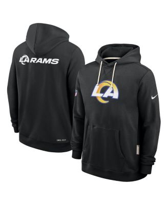 Men's Black Los Angeles Rams Sideline Standard Issue Initial Home Dri-FIT Hoodie