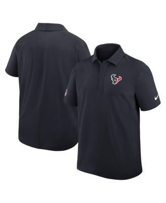 Men's Navy Houston Texans Sideline City Pride Woven Performance Polo Shirt