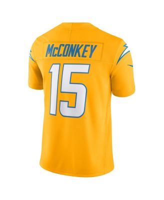 Men's Ladd McConkey Gold Los Angeles Chargers Alternate Charger Power Vapor F.U.S.E. Limited Jersey