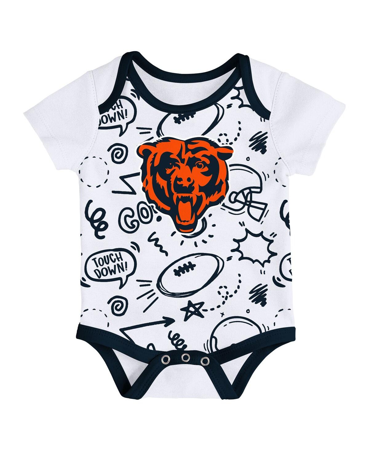 Outerstuff Baby Boys And Girls 3-pack Auburn Tigers All Day Play Bodysuit Set In Multi