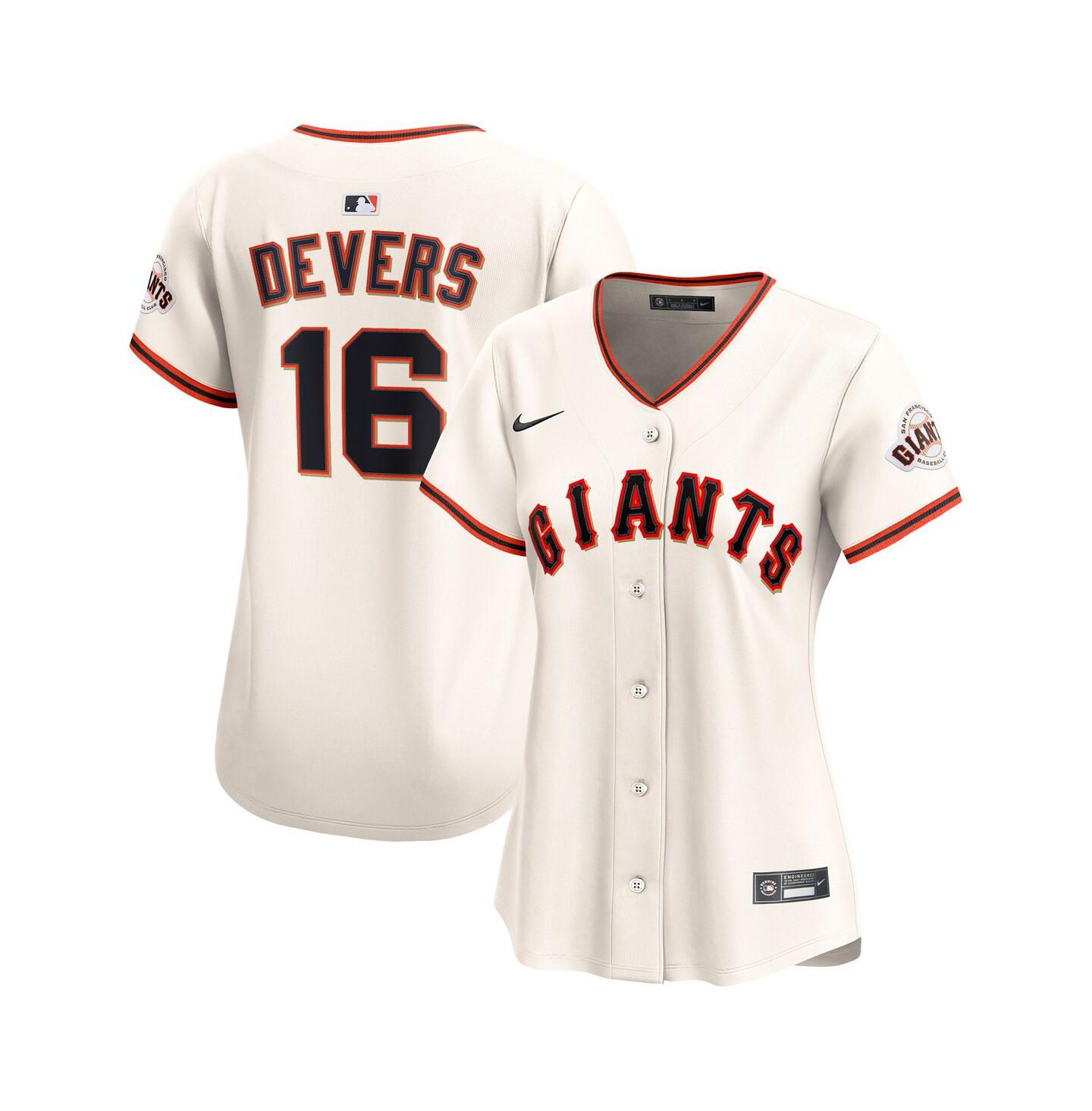 Женский топ Nike Rafael Devers Cream San Francisco Giants Home Limited Player Jersey — фото 1