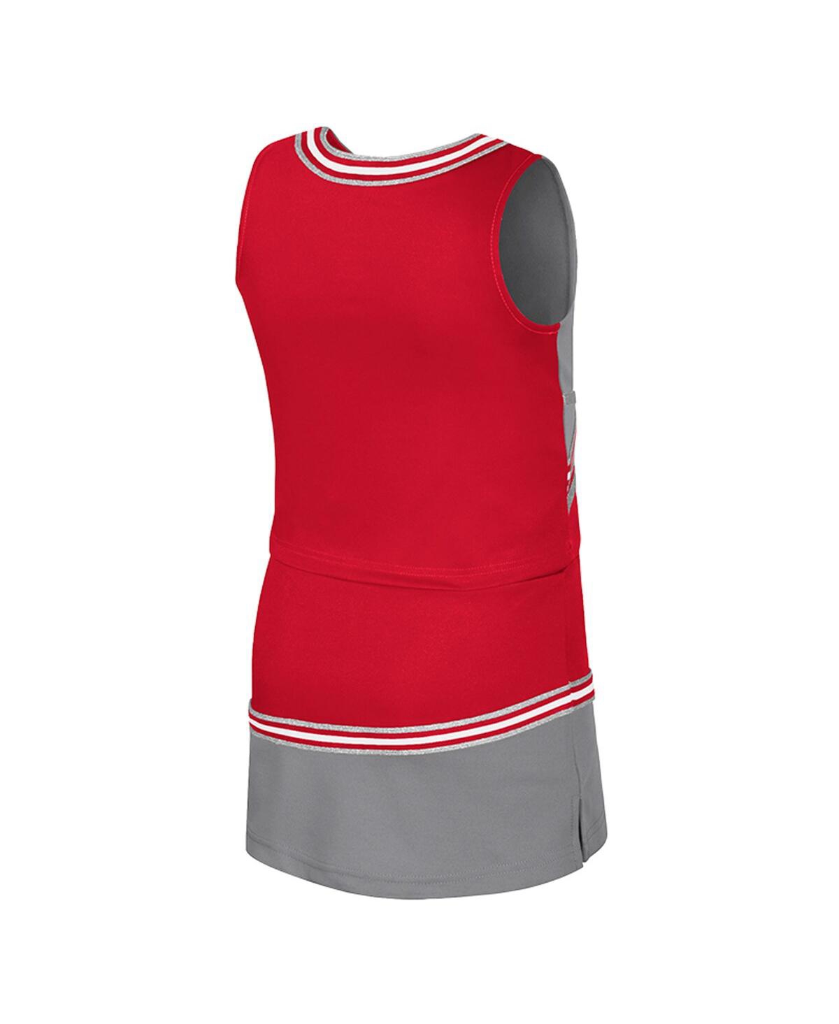 Colosseum Big Girls 2-piece Scarlet Ohio State Buckeyes Lollipop Park Cheer Set In Multi