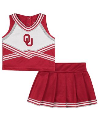 Colosseum - Girls Toddler 2-Piece Crimson Oklahoma Sooners Lollipop Park Cheer Set