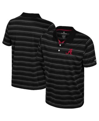 Colosseum - Men's Black Alabama Crimson Tide Milk Steak Polo Shirt