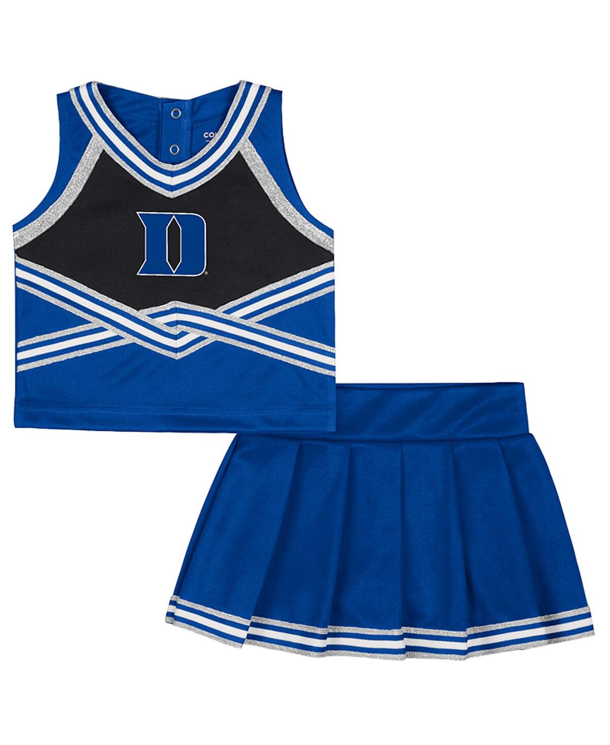 Colosseum Girls Toddler 2-Piece Royal Duke Blue Devils Lollipop Park Cheer Set