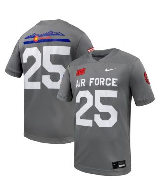 Nike - Men's 25 Gray Air Force Falcons APLS Fighting Falcon Collection Football Game Jersey