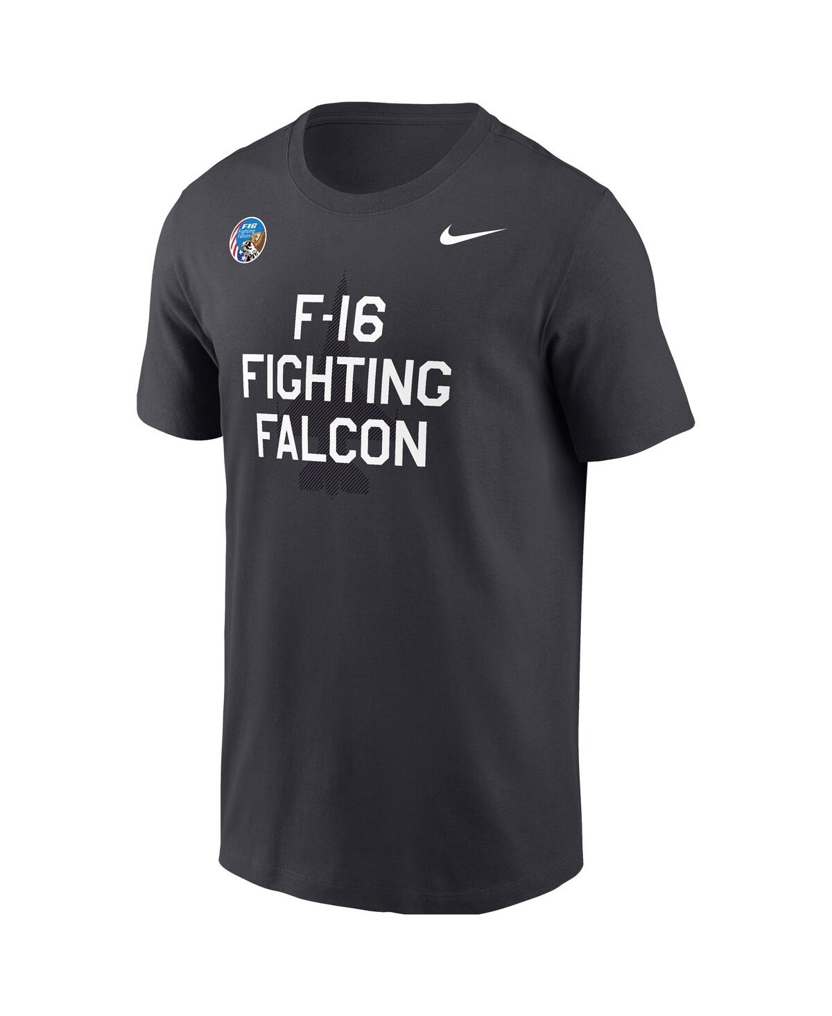 Nike Anthracite Air Force Falcons Apls Fighting Falcon Collection Rivalry T-shirt In Gray