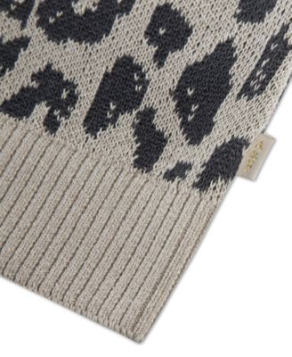 Girls' Leopard Crew Sweater