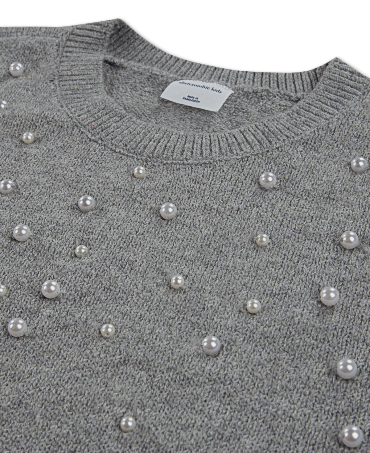 Abercrombie Girls Sparkle Crew Sweater In Green