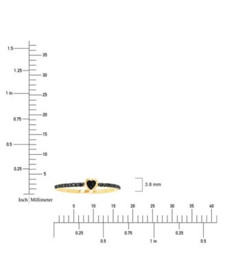 Cubic Zirconia Heart Cut Ring (0.496 ct. t.w.) in 14K Yellow Gold Over Sterling Silver
