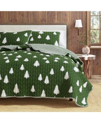 Lodge Microfiber Quilt Set with Shams