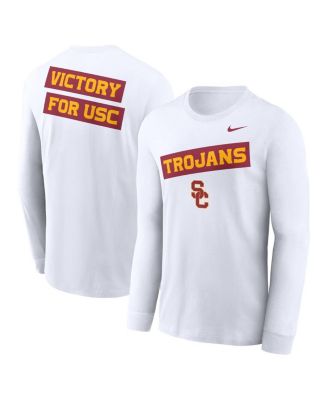 Nike - Men's White USC Trojans Two-Hit Classic Location Long Sleeve T-Shirt