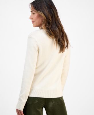 Petite Holly Shine V-Neck Sweater
