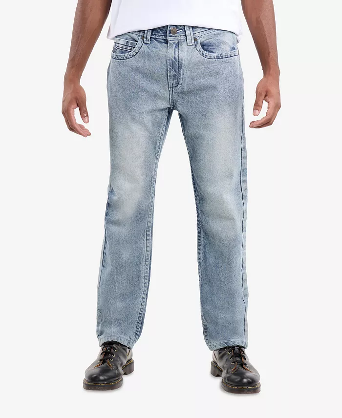 Men's Saddle Stitch Straight Fit Jeans - thumbnail 6