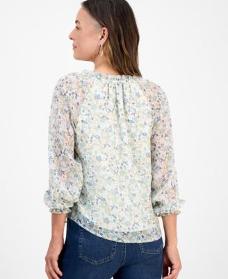 Petite Romance Ditsy Shine Top