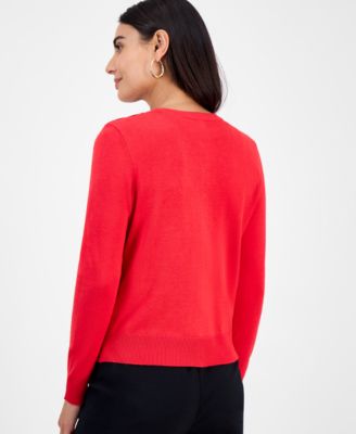 Petite Foliage Party Cardigan, Macy's Exclusive