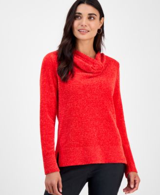 Petite Chenille Cowlneck Sweater, Macy's Exclusive